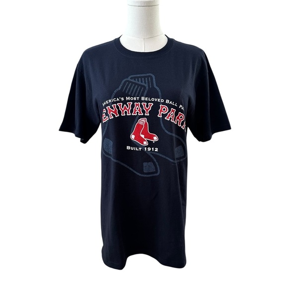 Fenway Park Womens Small Navy Blue Red Baseball Ballpark Souvenir Cotton T-Shirt - Picture 5 of 5